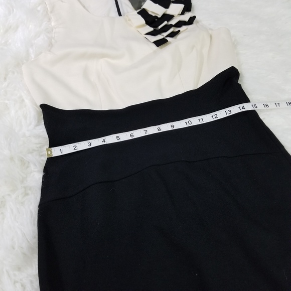 Taylor Women Sleeveless Dress Black and Cream - Picture 5 of 8